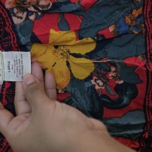 Floral Red and Yellow Dress